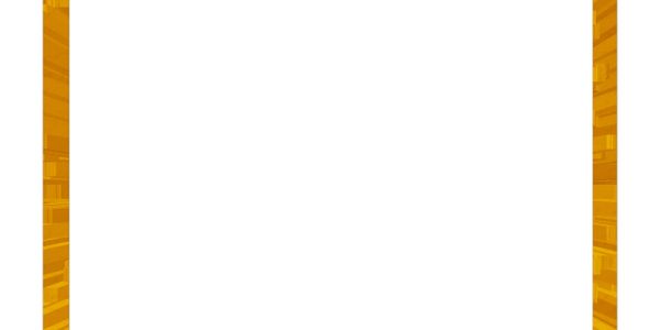 Empty white space with orange patterned borders on sides.