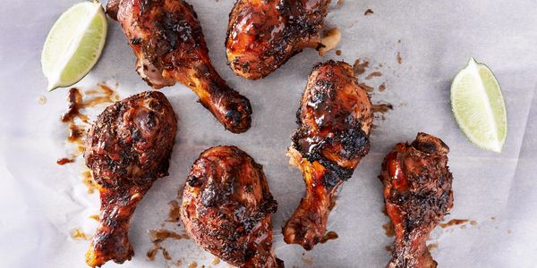 BBQ chicken, jerk chicken