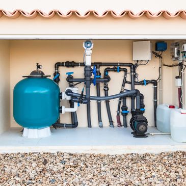 pool filter and pool pump and salt water chlorinator install