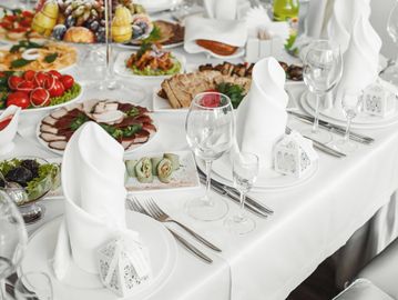 all the food items kept on table