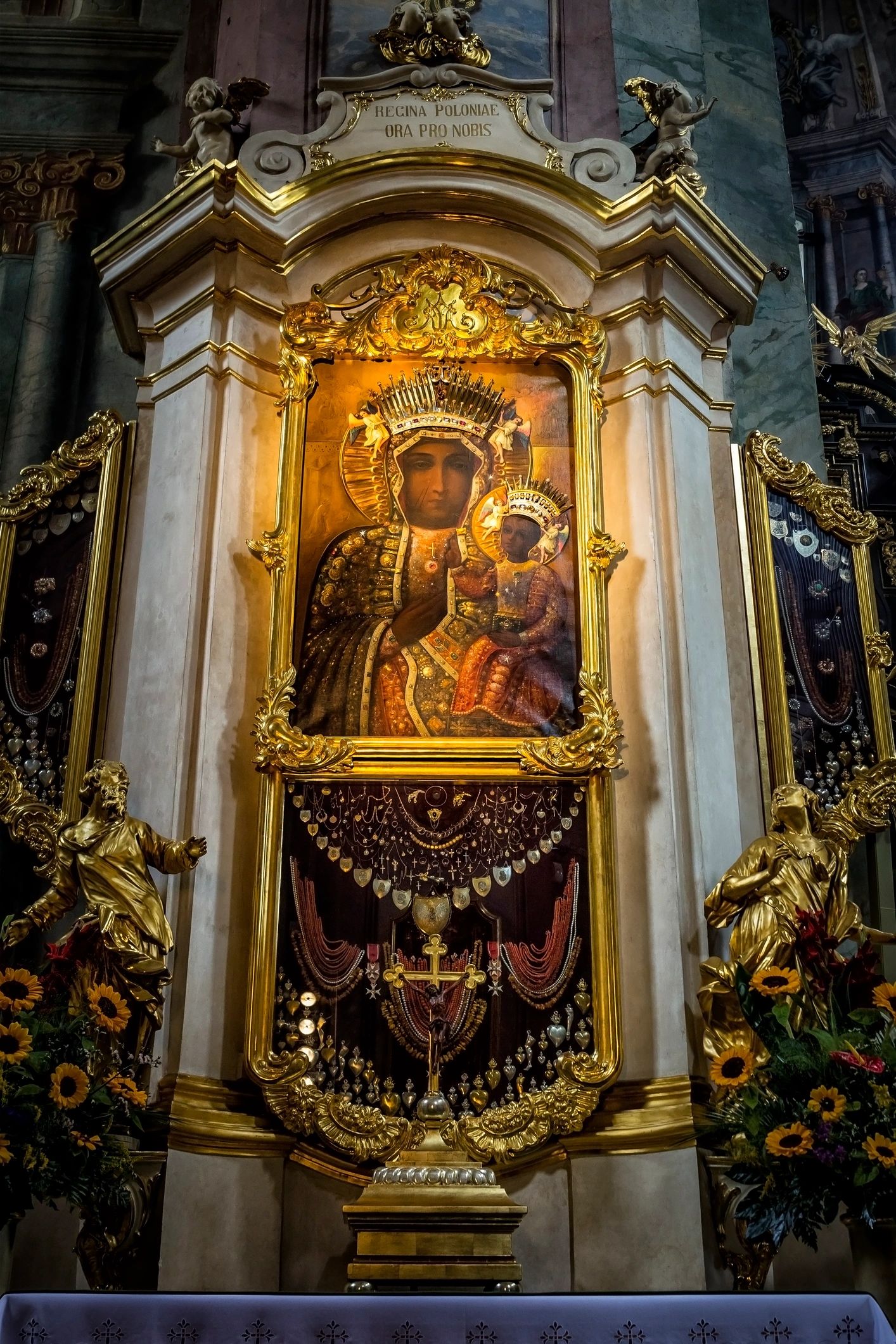 Our Lady of Czestochowa, also known as Black Madonna.  Located at the Jasna Gora Monastery in Poland