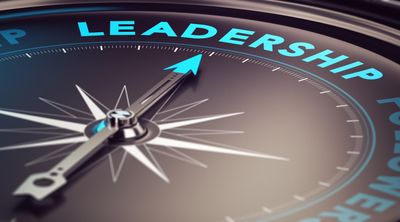 Compass with leadership written on it