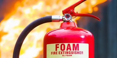FOAM ON FIRE EXTINGUISHER NOTTINGHAM DERBY LEICESTER LINCOLN NEWARK MANSFIELD LOUGHBOROUGH