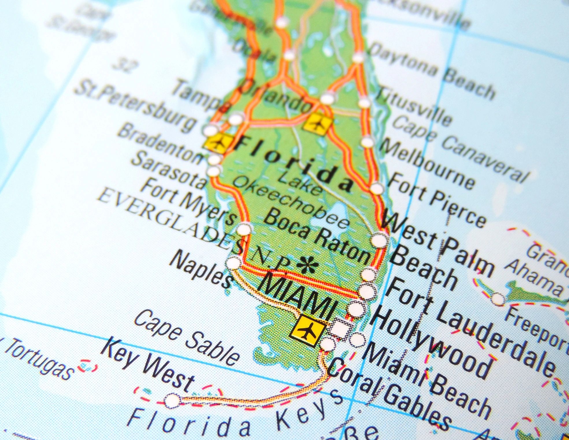 Florida map showing Port St. Lucie and nearby cities