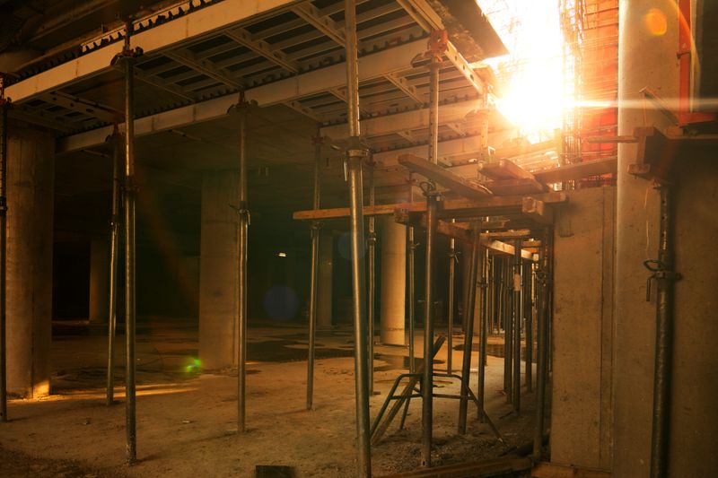 Construction of modern buildings