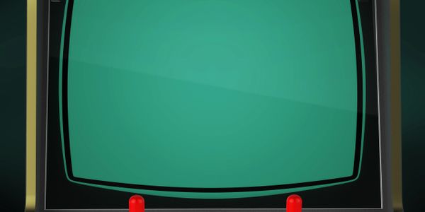 Close-up of a vintage arcade game screen with two red joysticks.