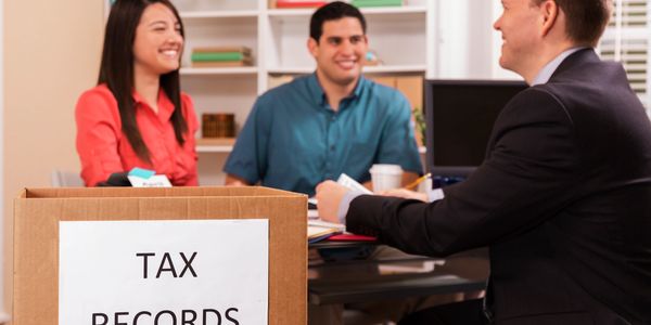 Couple meeting with tax advisor