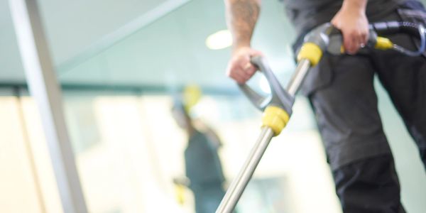 Cleaning professionals at work.