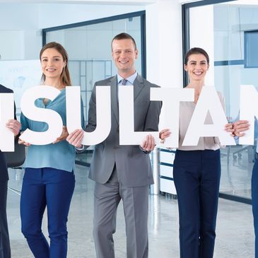 Professional team in a consultation.