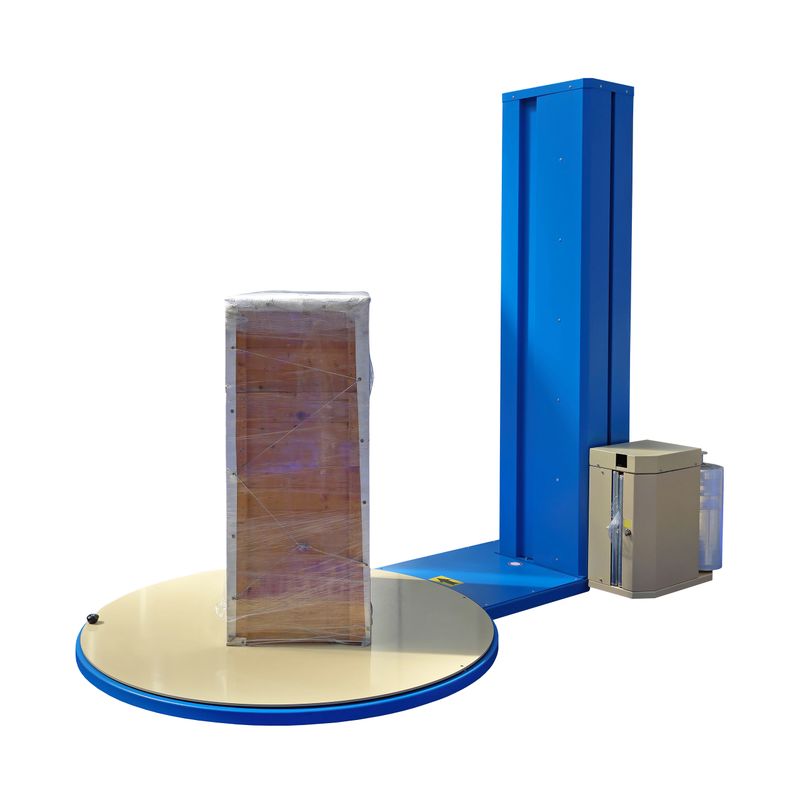 Pallet Stretch Wrapping machine isolated included clipping path