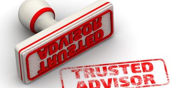 a rubber stamp with the word trusted advisor