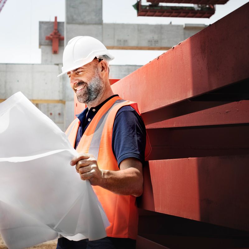 Engineer Architect Construction Site Planning Concept