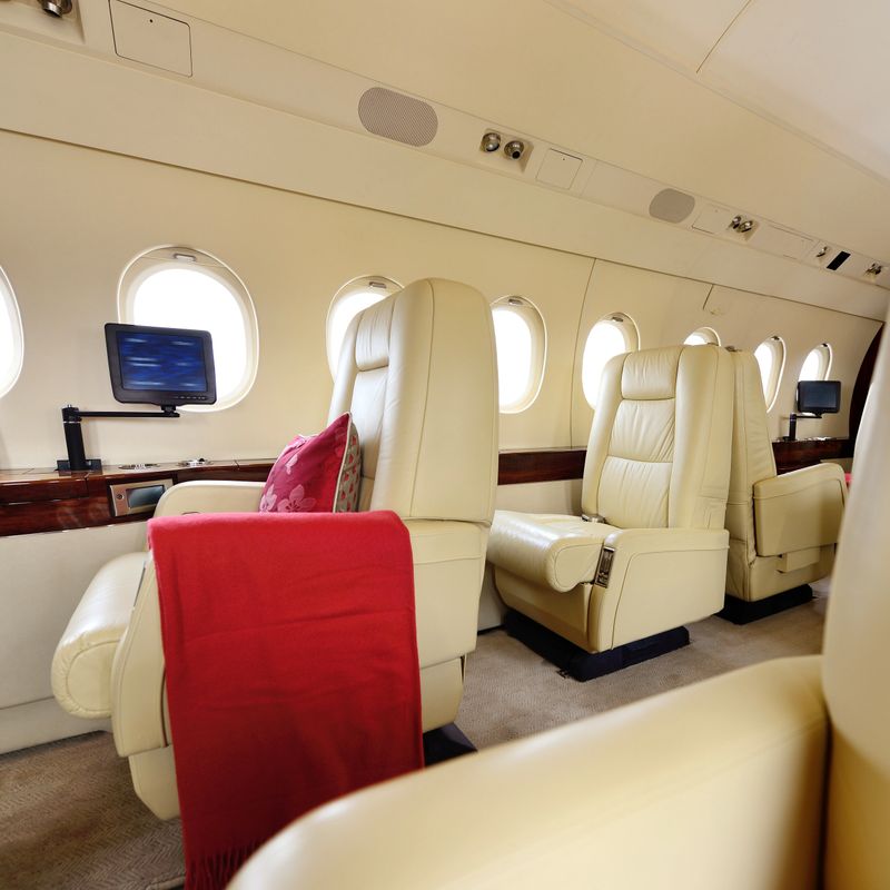 Passenger cabin seat in the business aircraft.