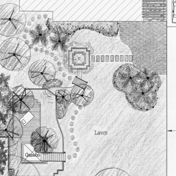 Garden design drawing