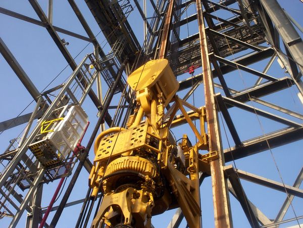 A worker on a pump-off control job in TX