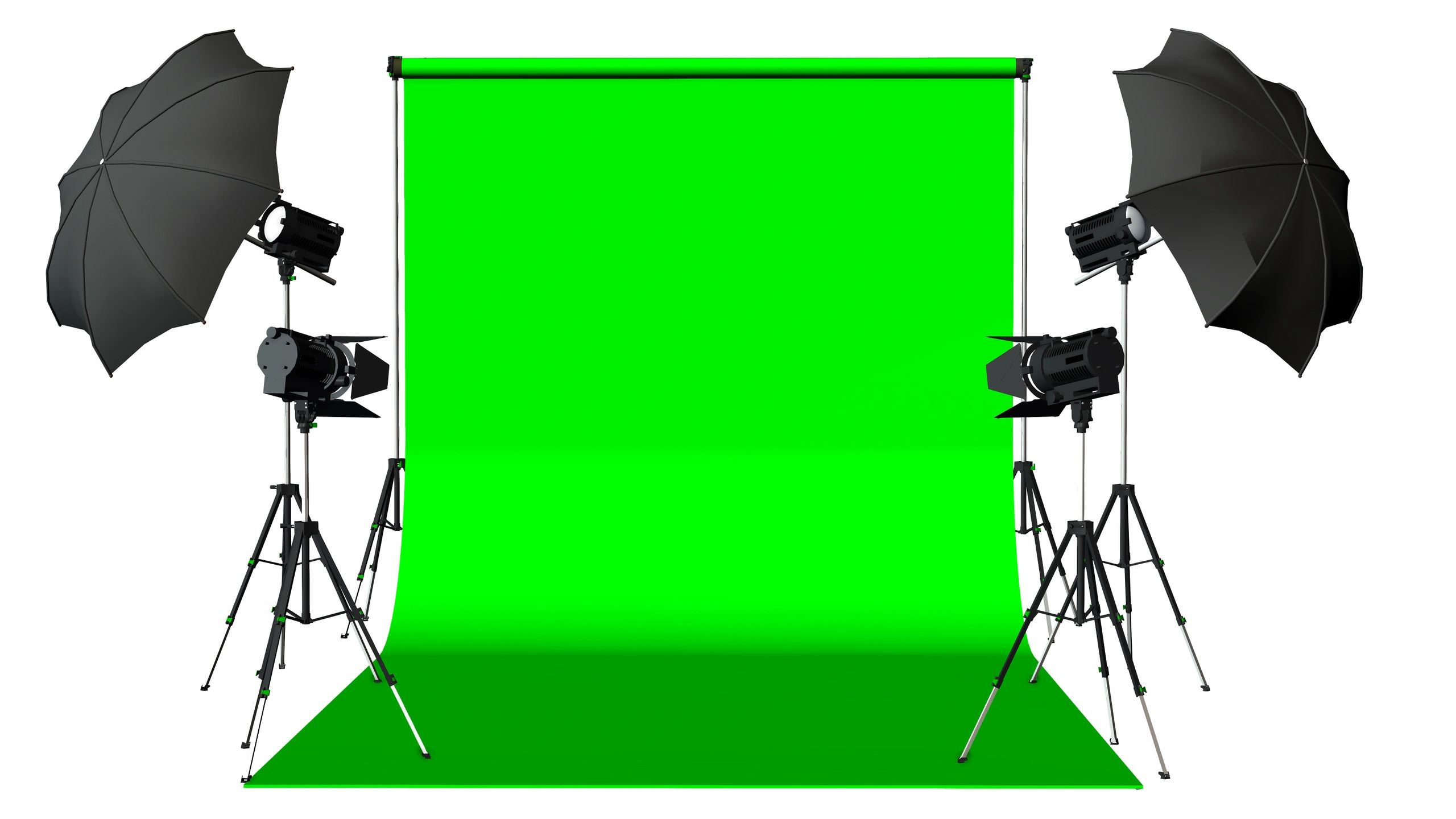 green screen photo set up