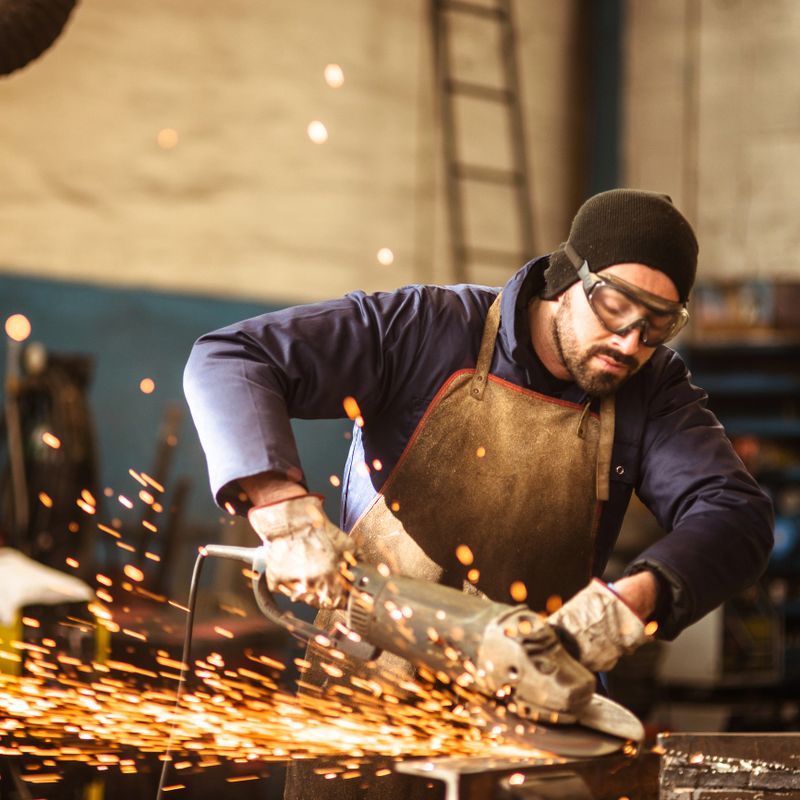 welder on a workshop