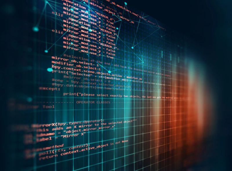 Programming code abstract technology background of software developer and  Computer script