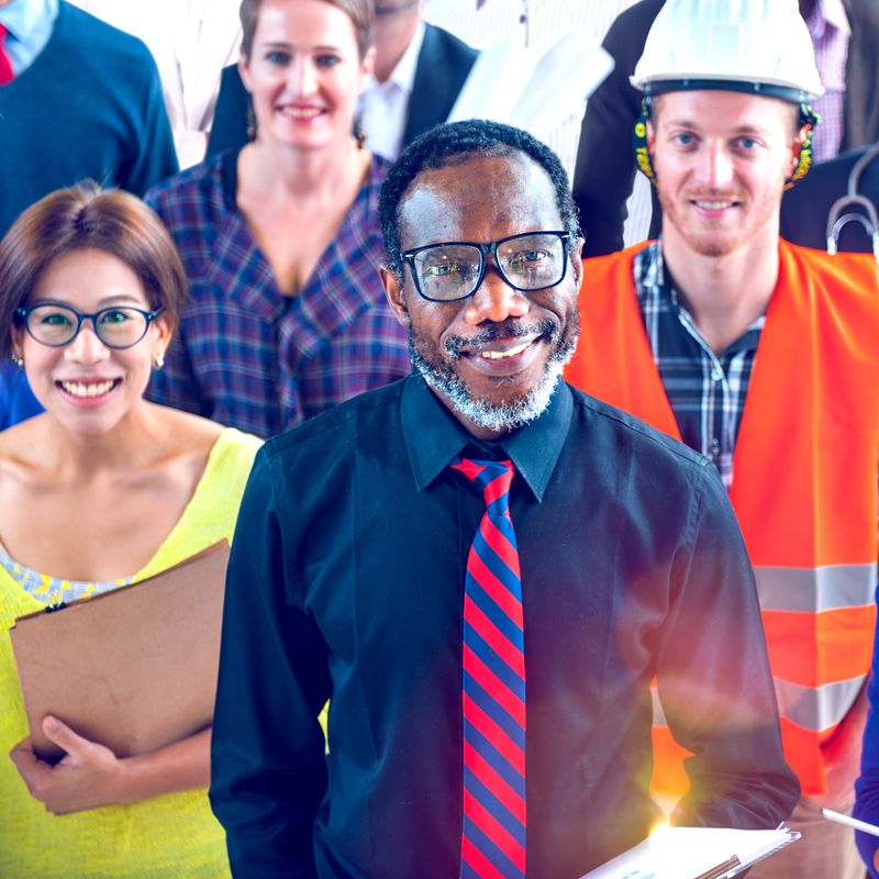 Multi-Ethnic Group of People with Various Occupations Concept