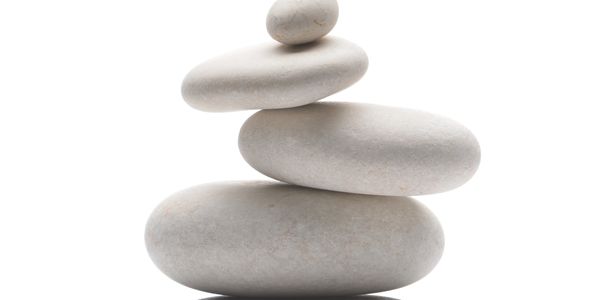 lightly colored rock cairn