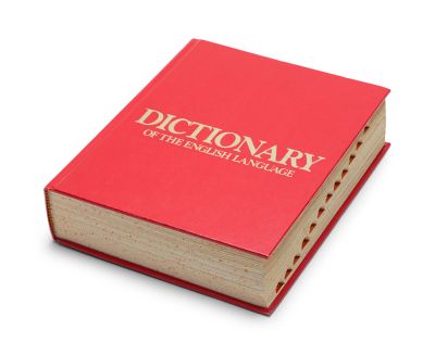 Picture of a red dictionary book