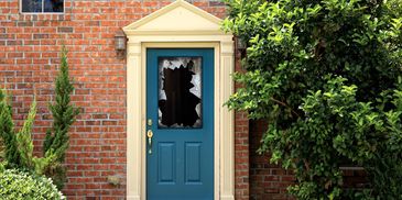 Repairing broken door windows. Licensed handyman for glass panel replacement and fixes.