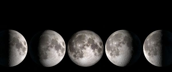 Moon phases from new moon to full moon used in moon manifestation and spiritual workshops 