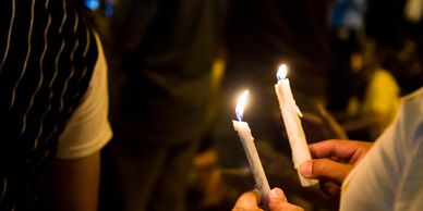Compassionate sound healing and guided presence for vigils, creating a peaceful space for reflection