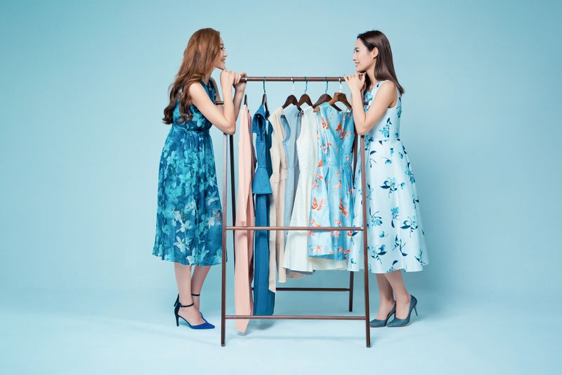 Sisters show clothes