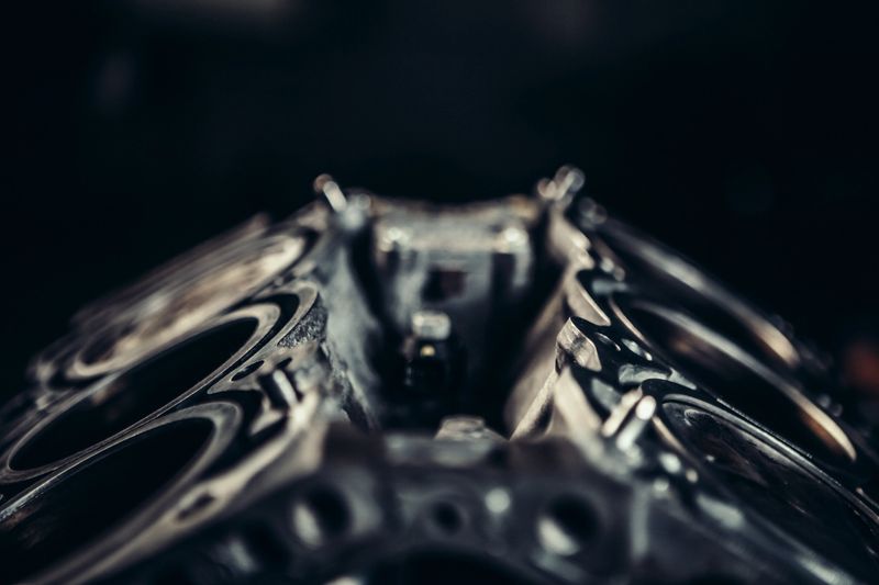 V8 car engine close-up