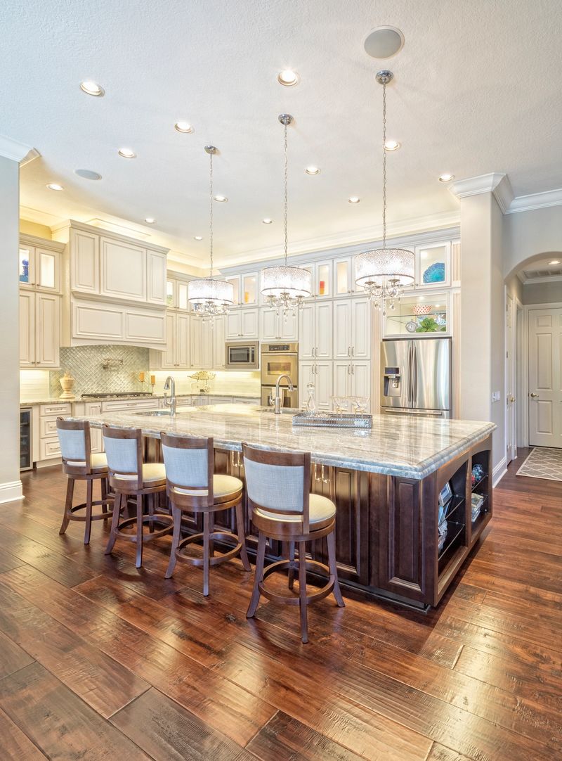 Beautiful Custom Kitchen with Island in Estate Home