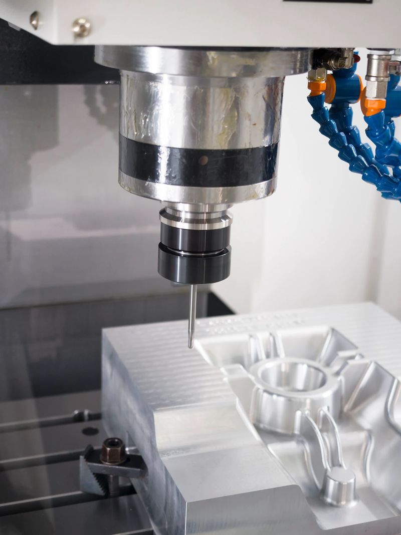 machining precision part by CNC machining center