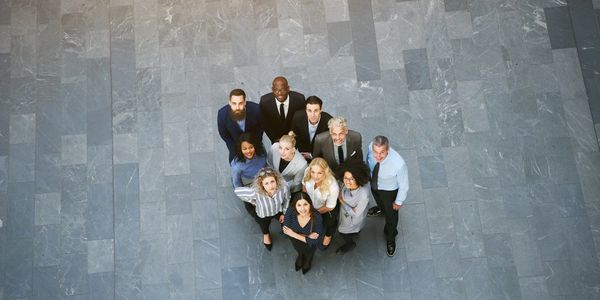 Drone image of a work function