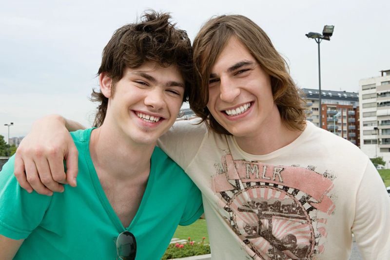 Friends smiling