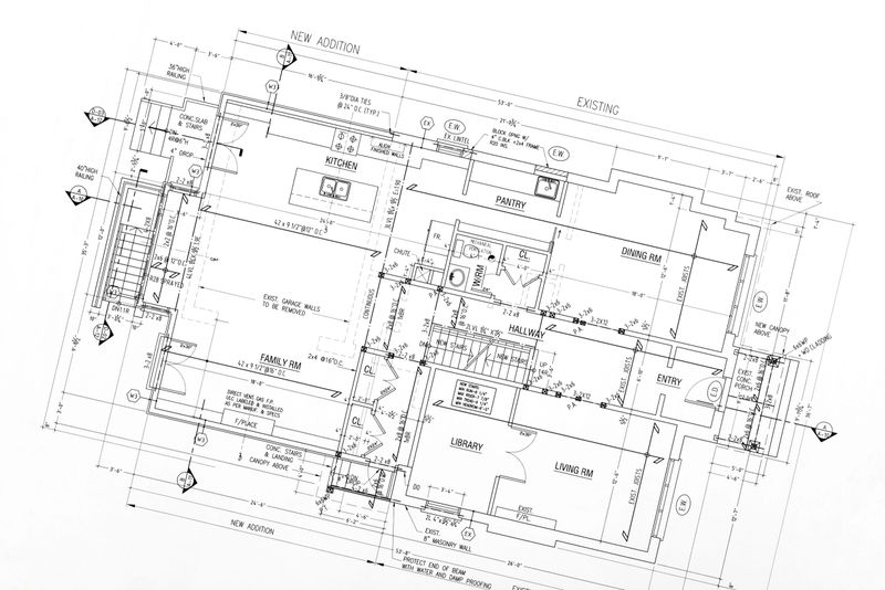 blueprint showing proposed house first floor addition