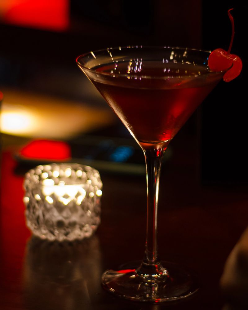 A shot of the world famouse manhattan concktail