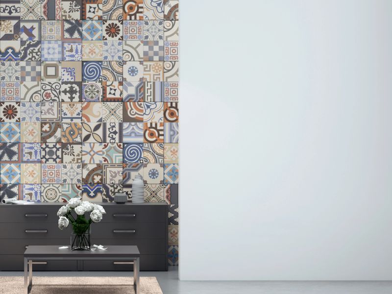 An interior prepared for a wallcovering installation