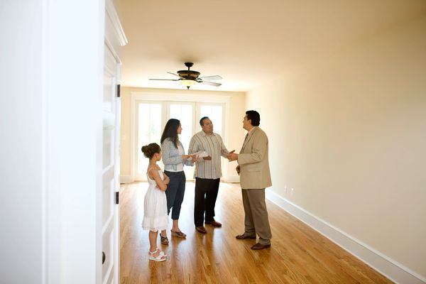 Property managers inspecting a property
