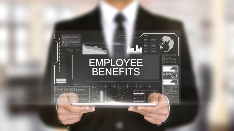 Employee Benefits, Hologram Futuristic Interface, Augmented Virtual Reality