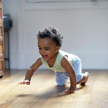 Baby crawling