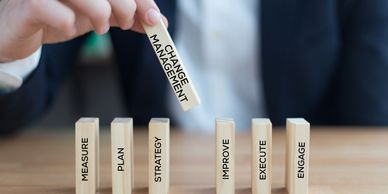 Change Management is the link to Improve, Execute, and Engage, from Planning and Measuring Strategy