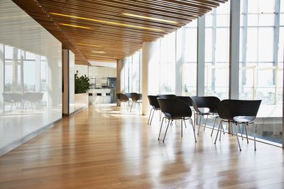 Luxury hardwood flooring installation project completed by Pacific Interiors & Design in Fort McMurr