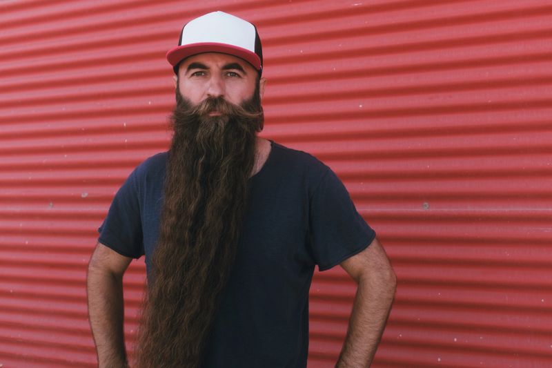 handsome men with long beard