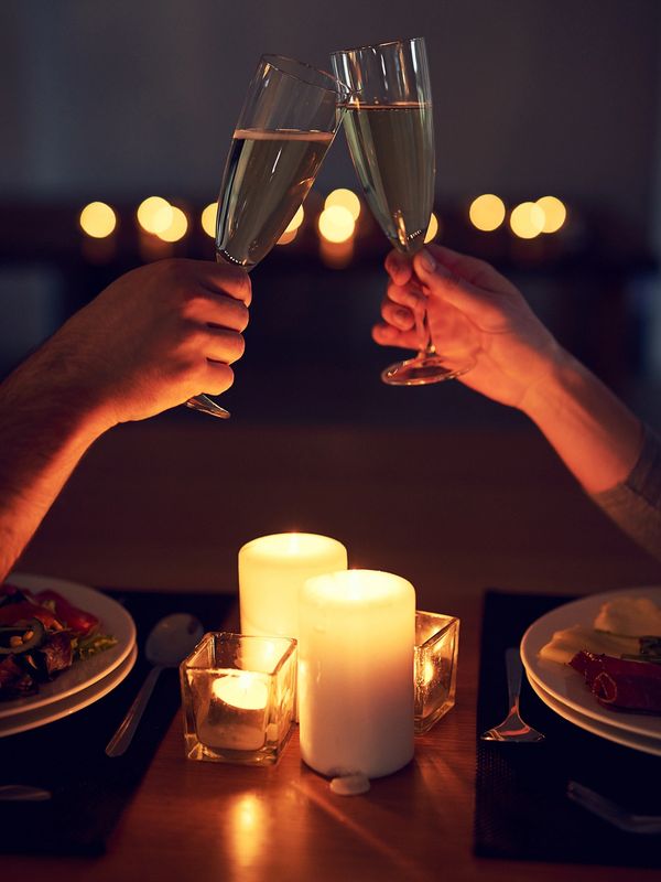 Couple Toasting Champagne