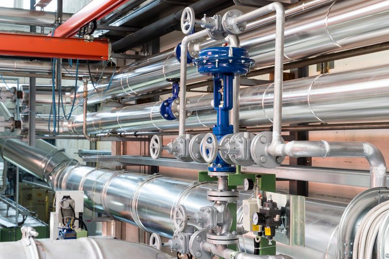 Pneumatic control valve in a steam heating system