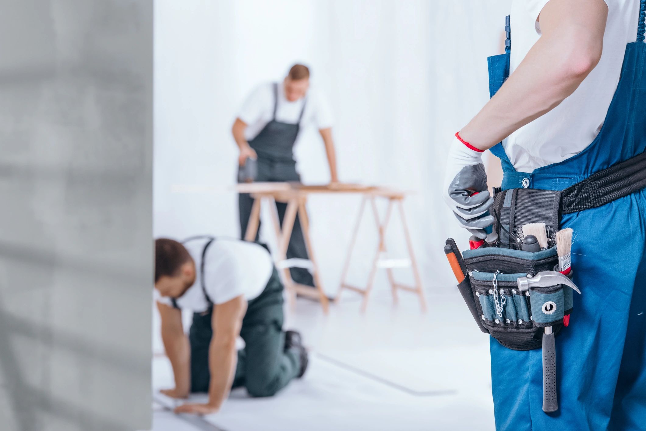 make a photo with the renovations by sanj logo and phone number 301 529 4030
