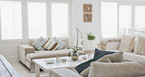 Stylish living area after remodeling.