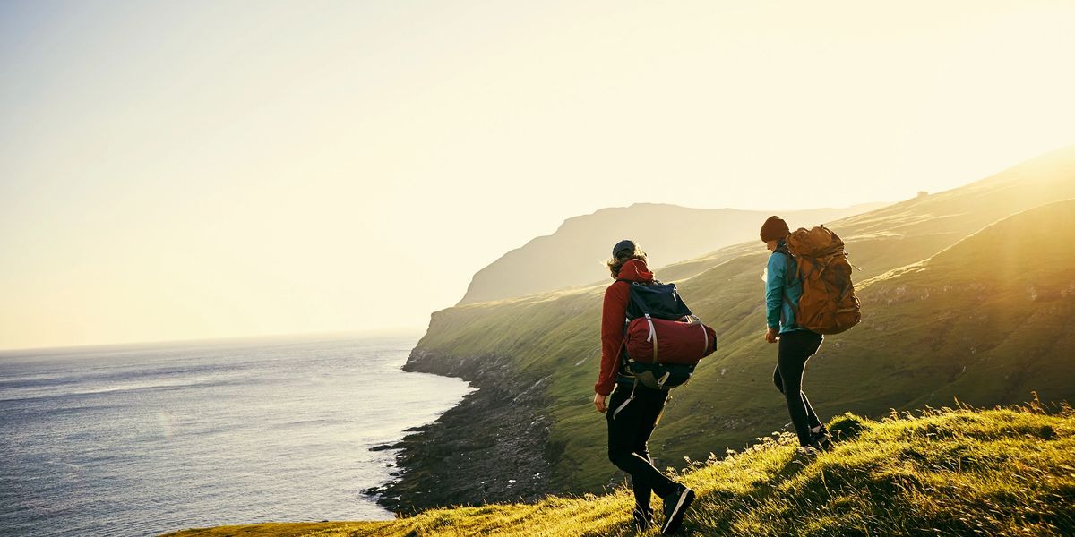 Hikers exploring a scenic trail