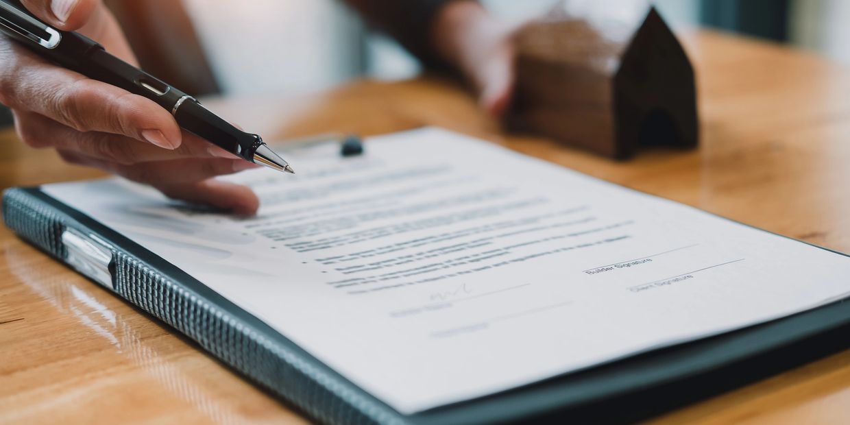 Notary stamping and signing legal documents for apostille certification