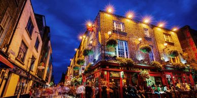 Temple Bar area in Dublin, Ireland